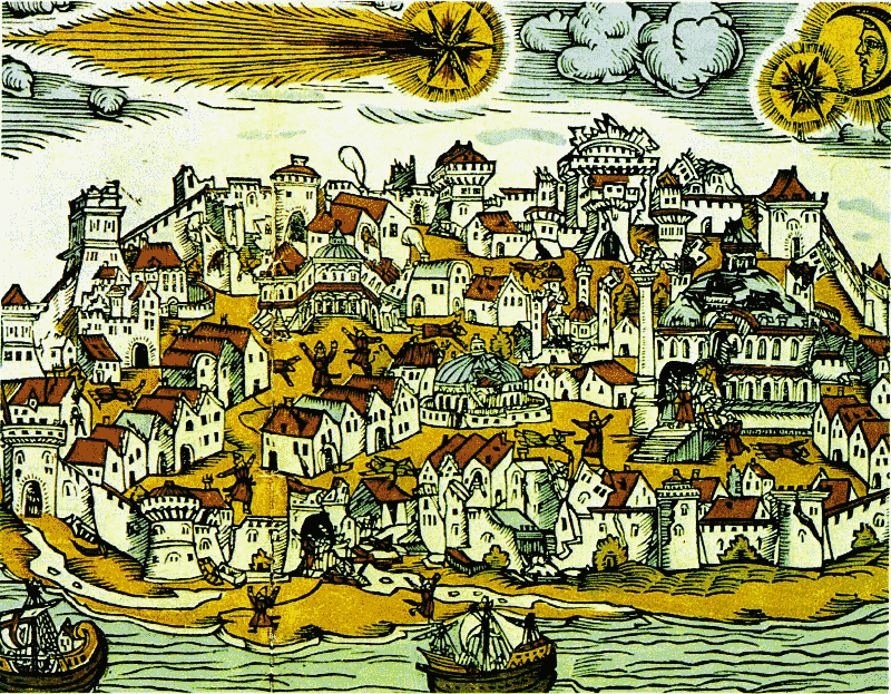 Istanbul comet and earthquake 1556