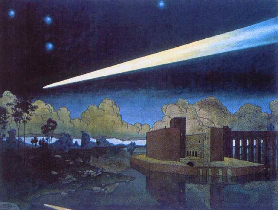 comet over St Petersburg 1910