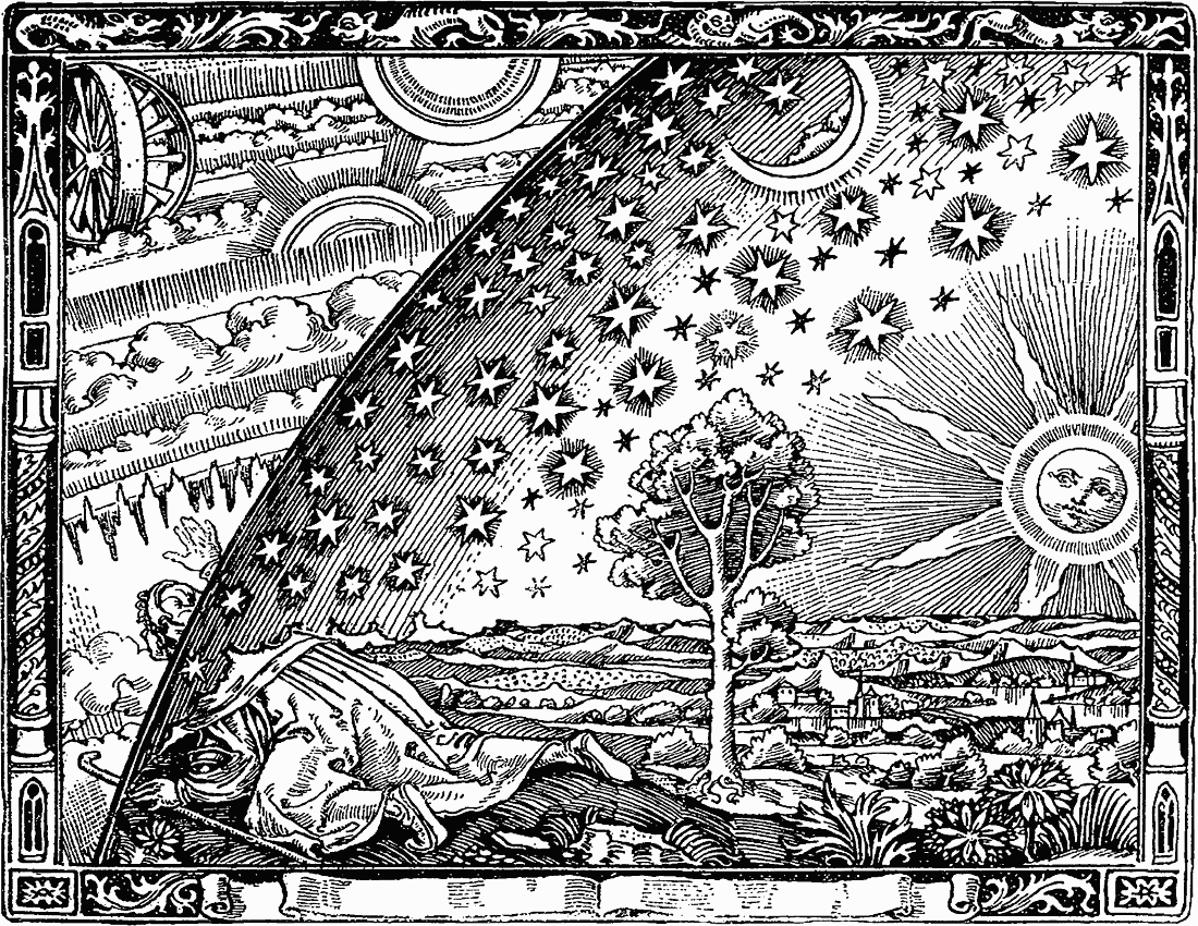 Celestial Sphere Flammarion woodcut