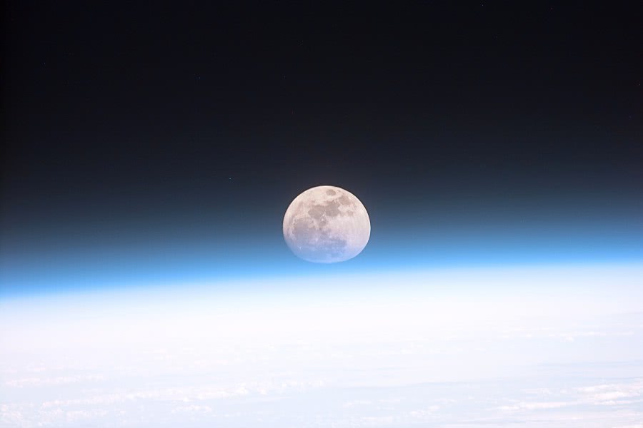 moonrise from orbit