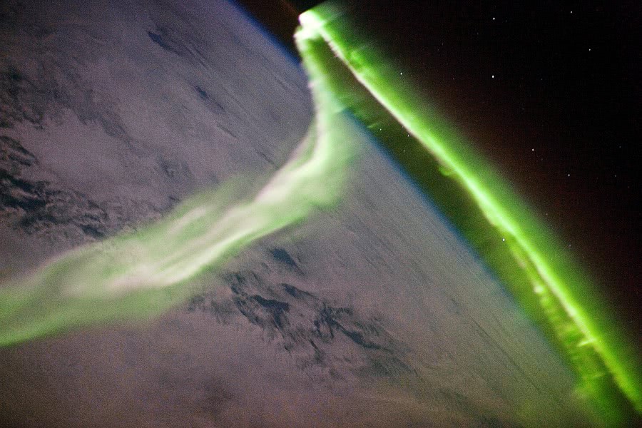 aurora from ISS
