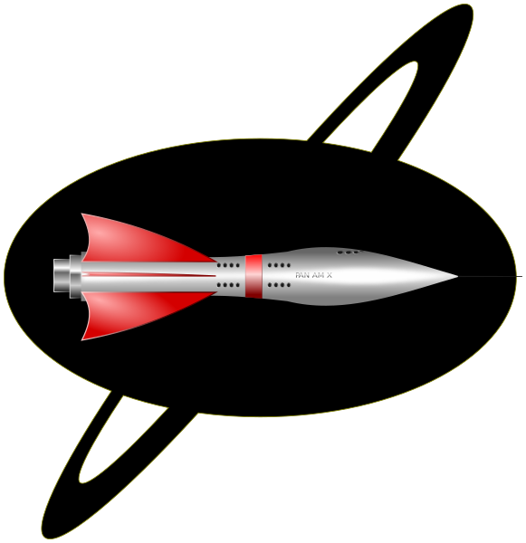 rocket emblem retro