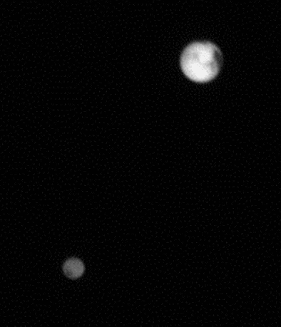 Pluto and Charon from 9 million miles