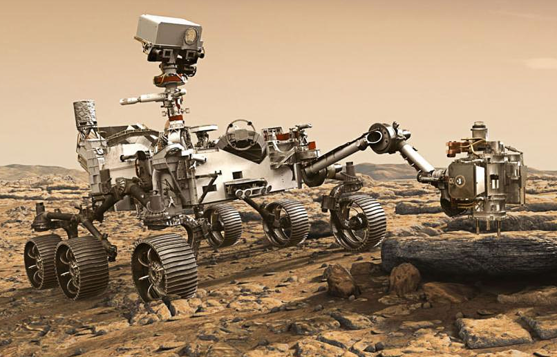 2020 Mars Rover collecting samples