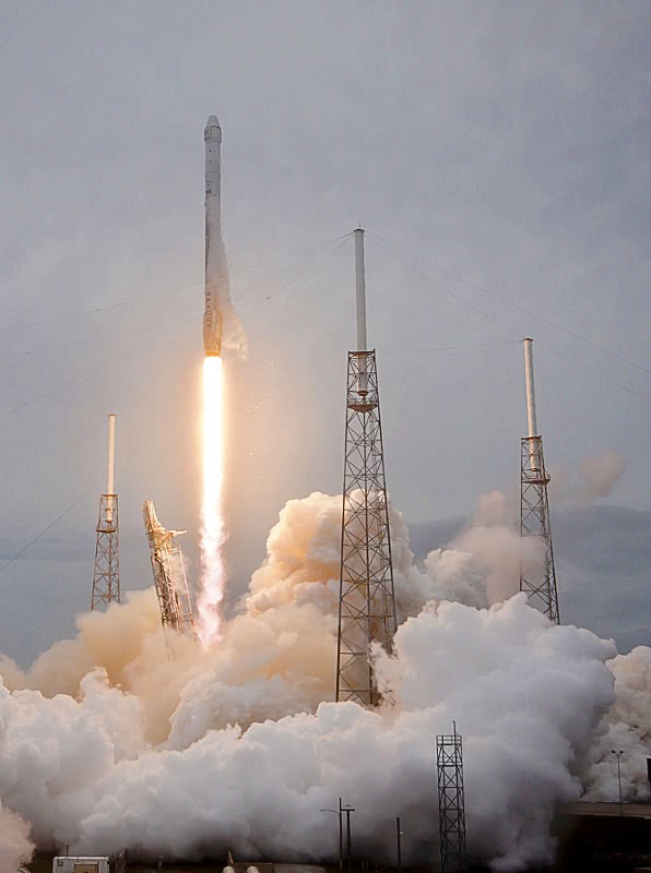 Falcon 9 rocket and Dragon spacecraft launched