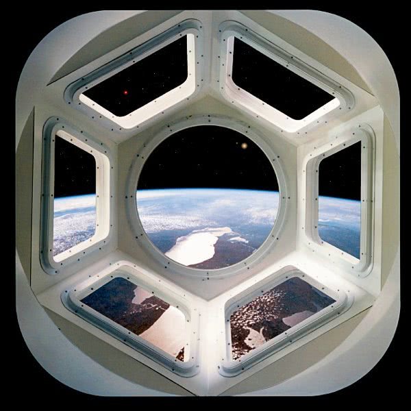 view from ship in orbit