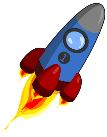 rocket ship flames thrust