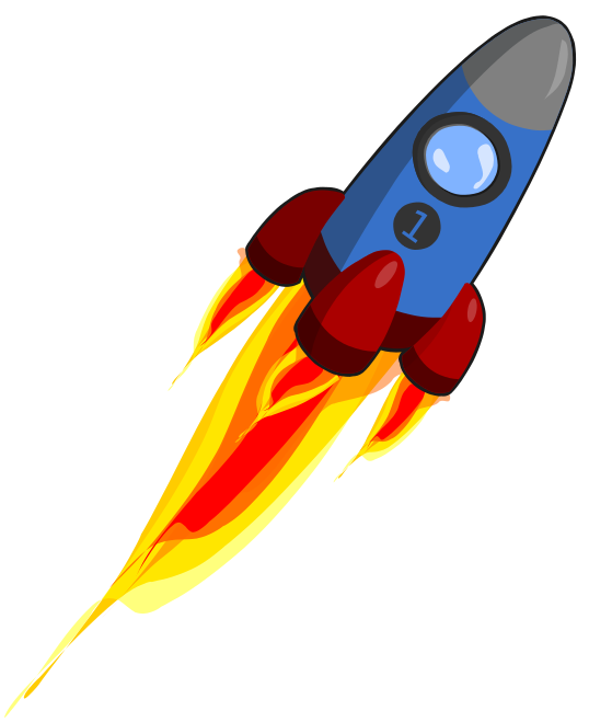 rocket w flames