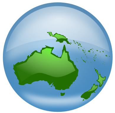 Oceania globe