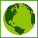 Earth eco green icon