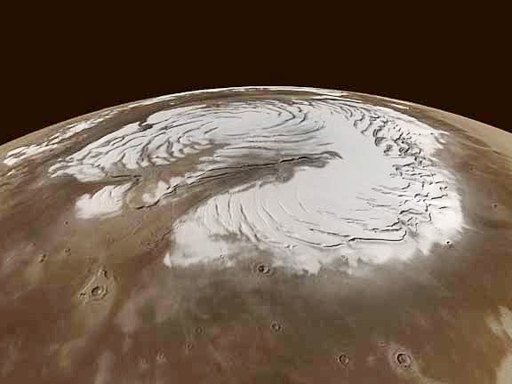 Mars north pole