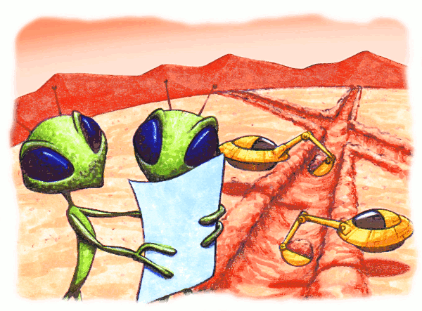 Martian canal builders