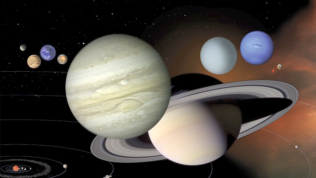 Planets to scale