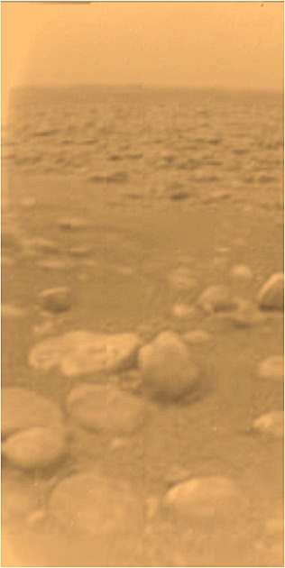Titan by Huygens probe