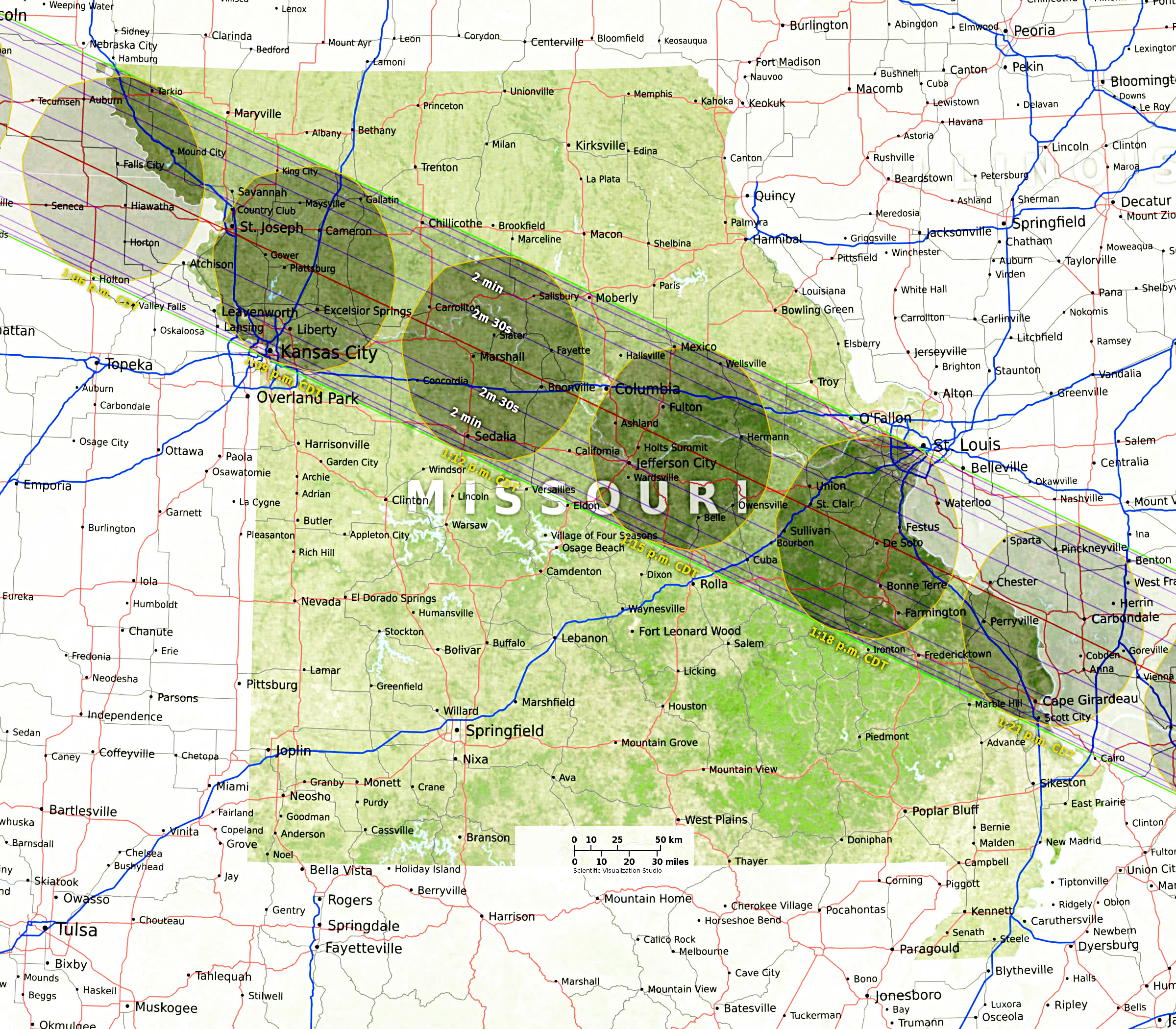 Missouri eclipse path