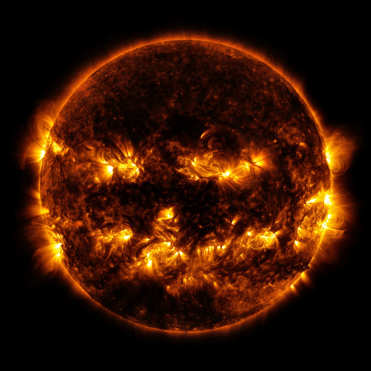 sun as jack-o-lantern NASA