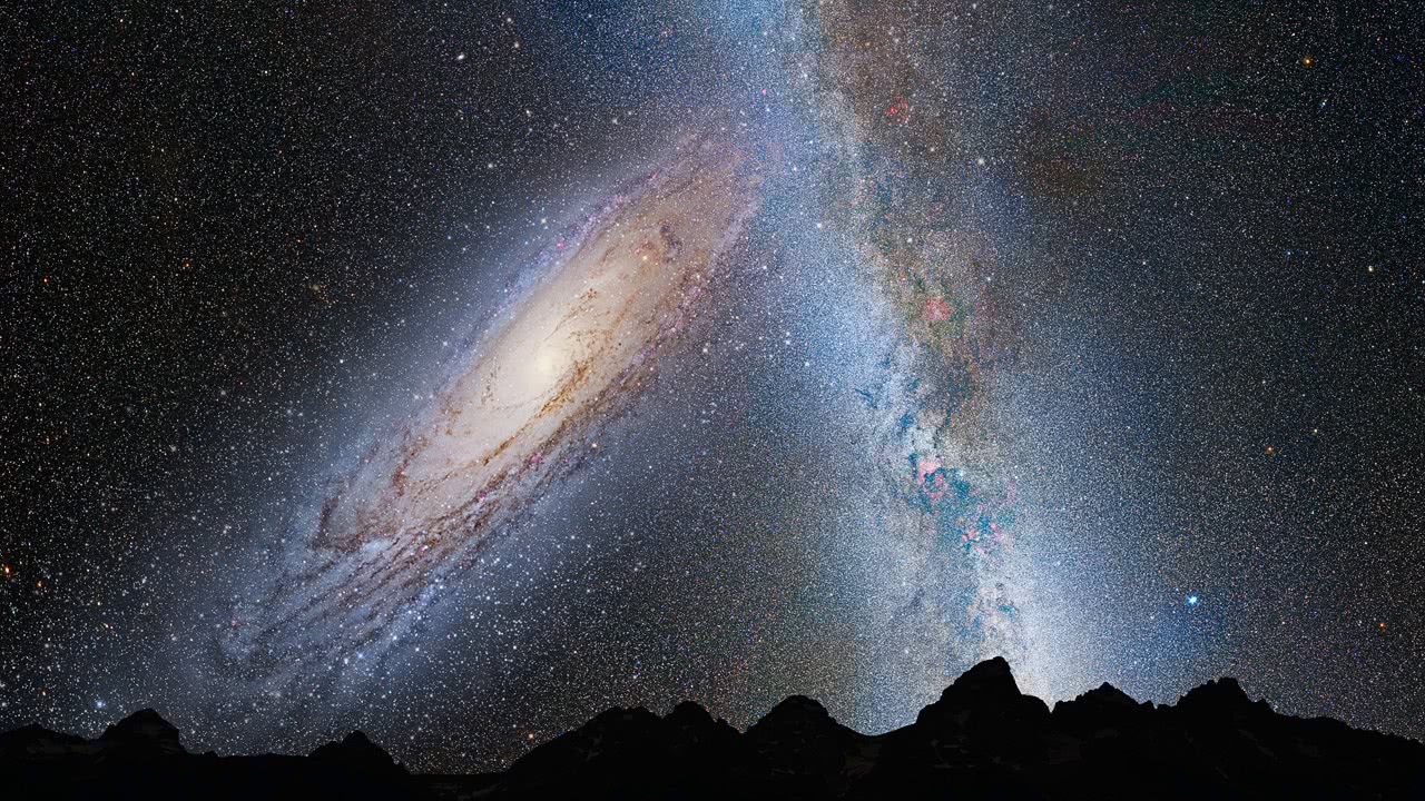 Andromeda in sky in 3.75 billion years