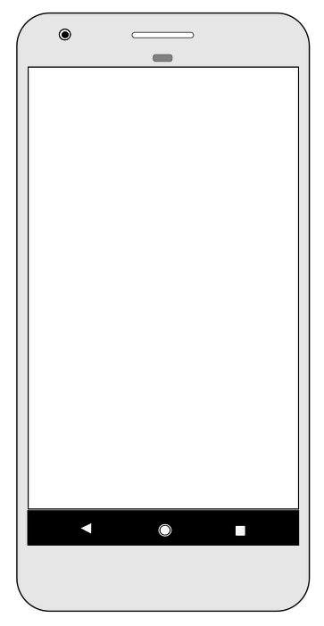 large blank smartphone