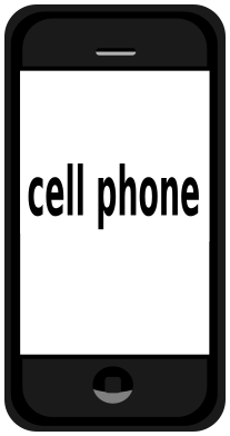 cell phone w label