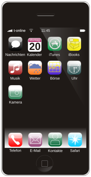 smartphone w icons DE