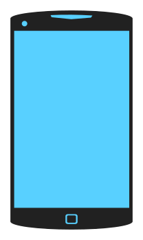 smartphone simple black blue