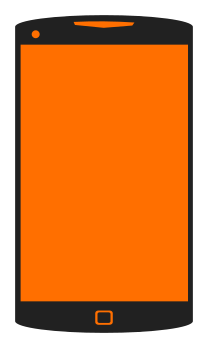 smartphone simple black orange