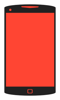 smartphone simple black red