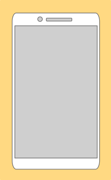 smartphone simple white gray