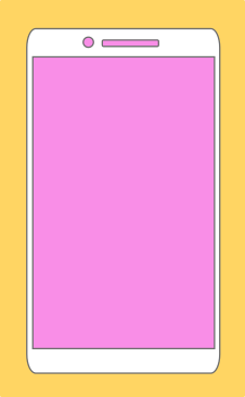 smartphone simple white pink
