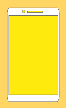 smartphone simple white yellow