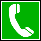 telephone symbol green
