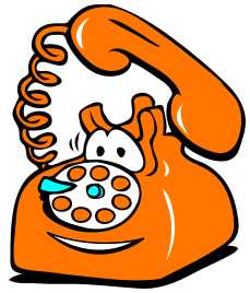 phone ringing happy orange