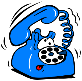 phone ringing surprised blue