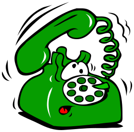 phone ringing surprised green