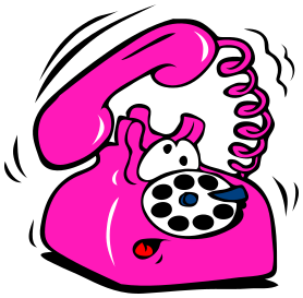 phone ringing surprised pink