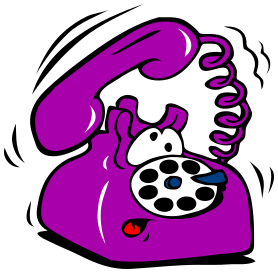 phone ringing surprised purple