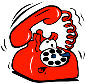 phone ringing surprised red