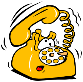 phone ringing surprised yellow