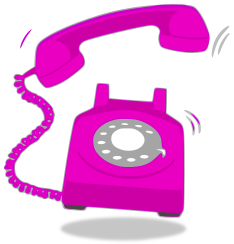 ringing telephone pink