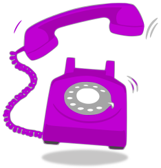 ringing telephone purple