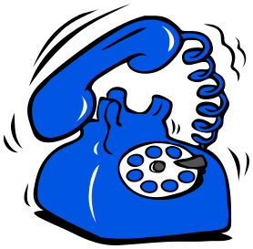 telephone ringing blue