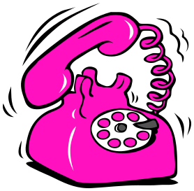 telephone ringing pink