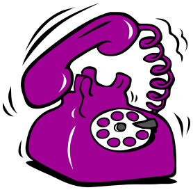 telephone ringing purple