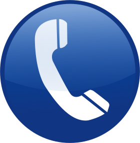 telephone icon blue