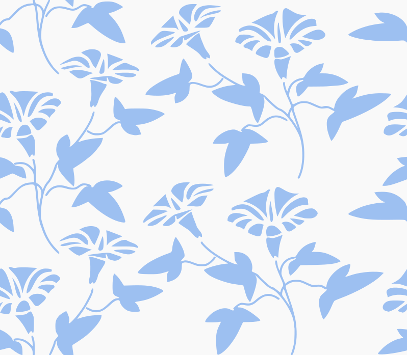 floral seamless pattern blue
