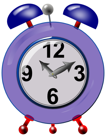 alarm clock bells purple