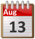 calendar August 13