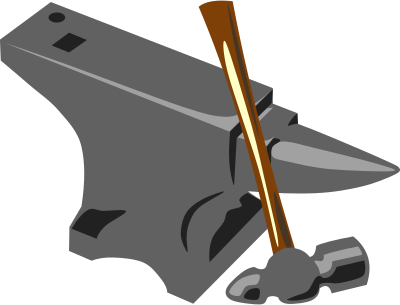 Blacksmith anvil hammer