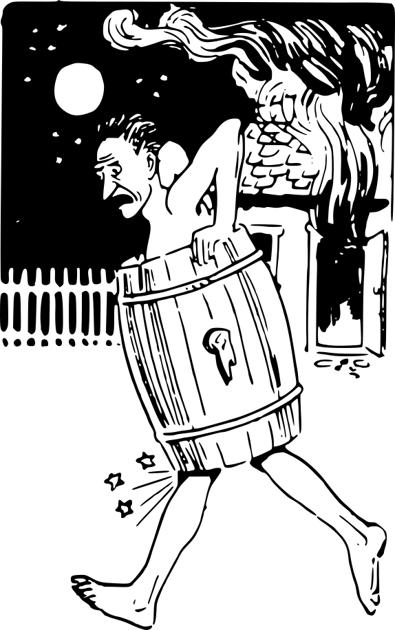 man-in-barrel