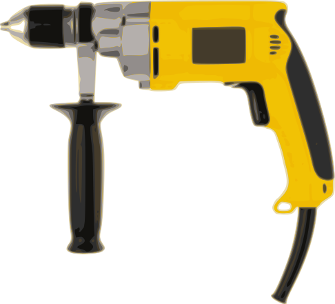 Drill hand power yellow
